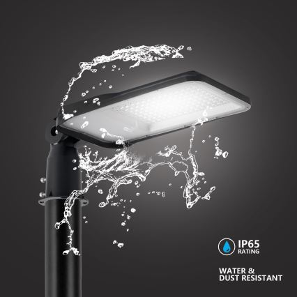 Brilagi - Zewnętrzna lampa uliczna LED z słupem i przegubem 4 m URBANLIGHT LED/100W/230V czarna IP65