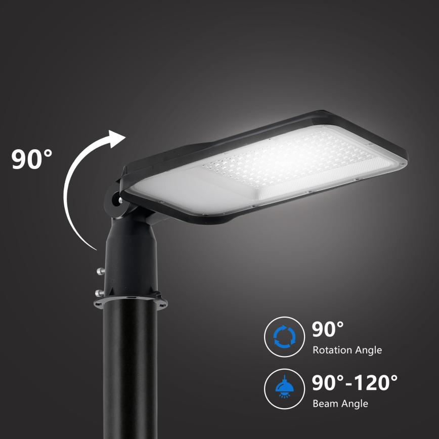 Brilagi - Zewnętrzna lampa uliczna LED z słupem i przegubem 4 m URBANLIGHT LED/100W/230V czarna IP65