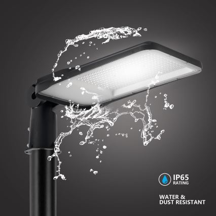 Brilagi - Zewnętrzna lampa uliczna LED ze słupem i przegubem 5 m URBANLIGHT LED/200W/230V czarna IP65