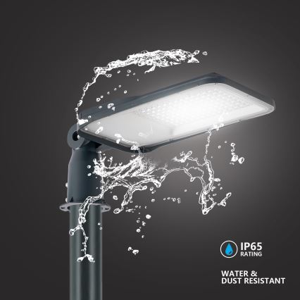 Brilagi - Zewnętrzna lampa uliczna LED ze słupem i przegubem, 3 m, URBANLIGHT LED/100W/230V, antracyt, IP65