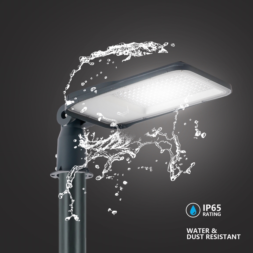 Brilagi - Zewnętrzna lampa uliczna LED ze słupem i przegubem, 3 m, URBANLIGHT LED/100W/230V, antracyt, IP65