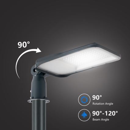Brilagi - Zewnętrzna lampa uliczna LED ze słupem i przegubem, 3 m, URBANLIGHT LED/100W/230V, antracyt, IP65