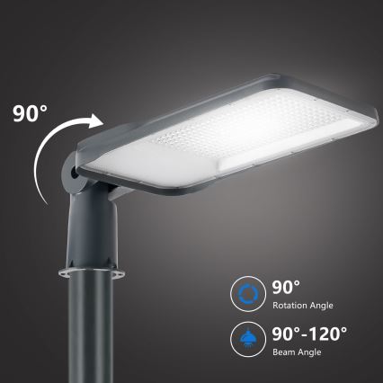 Brilagi - Zewnętrzna lampa uliczna LED z 4-metrowym słupem i przegubem URBANLIGHT LED/200W/230V antracyt IP65