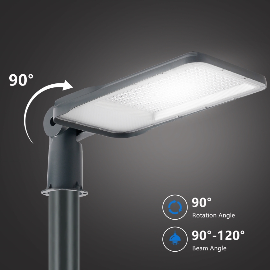 Brilagi - Zewnętrzna lampa uliczna LED z 4-metrowym słupem i przegubem URBANLIGHT LED/200W/230V antracyt IP65