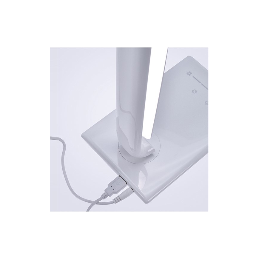 Brilagi - Regulowana lampka biurkowa LED z portem USB LED/12W/230V biała 3000 - 6000K
