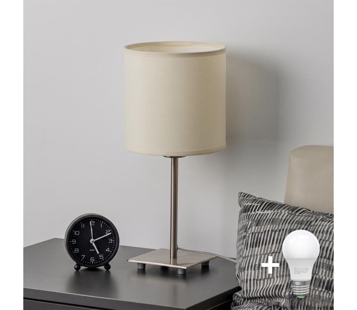 Brilagi - LED lampka stołowa NUBILA 1xE27/60W/230V kremowa