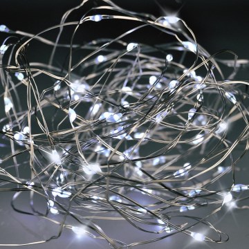 Brilagi - LED Łańcuch świąteczny 100xLED/3xAA 10m zimna biel