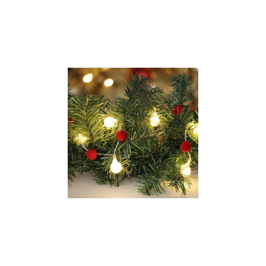 BRILAGI - LED łańcuch świąteczny 20xLED/2xAA 1,8m ciepła biała