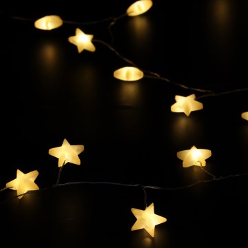 Brilagi - LED łańcuch świąteczny 40xLED/3xAA 1,8m ciepła biała, gwiazdki