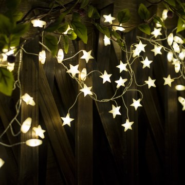 Brilagi - LED łańcuch świąteczny 40xLED/3xAA 1,8m ciepłe białe gwiazdki