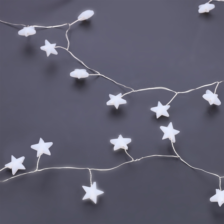 Brilagi - LED łańcuch świąteczny 40xLED/3xAA 1,8m ciepłe białe gwiazdki