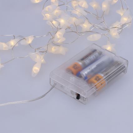 Brilagi - LED łańcuch świąteczny 40xLED/3xAA 1,8m ciepłe białe gwiazdki