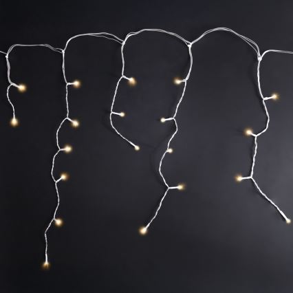 Brilagi - LED łańcuch zewnętrzny 200×LED / 8 funkcji, 13 m, IP44, ciepła biel, sople