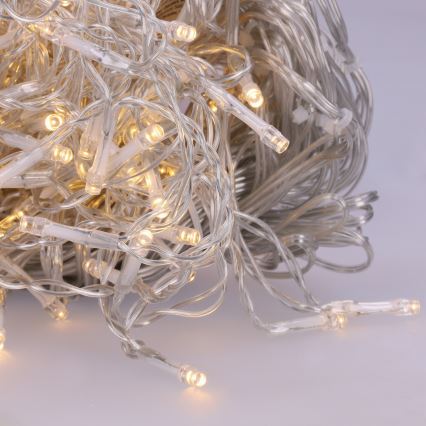 Brilagi - LED łańcuch zewnętrzny 200×LED / 8 funkcji, 13 m, IP44, ciepła biel, sople