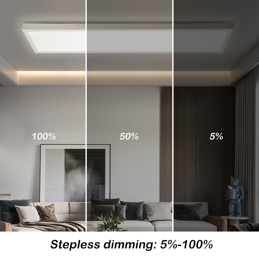 Brilagi - LED Łazienkowa lampa sufitowa FRAME SMART LED/50W/230V 30x120 cm 3000-6000K IP44 biała + pilot zdalnego sterowania