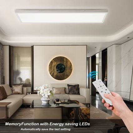 Brilagi - LED Łazienkowa lampa sufitowa FRAME SMART LED/50W/230V 30x120 cm 3000-6000K IP44 biała + pilot zdalnego sterowania