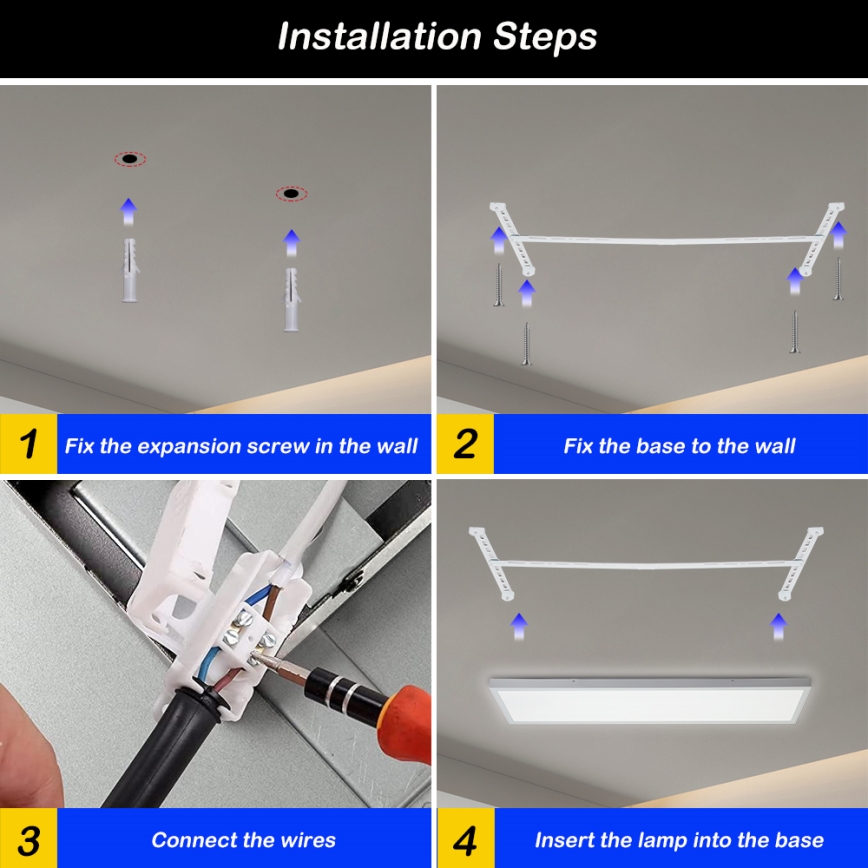 Brilagi - LED Łazienkowa lampa sufitowa FRAME SMART LED/50W/230V 30x120 cm 3000-6000K IP44 biała + pilot zdalnego sterowania