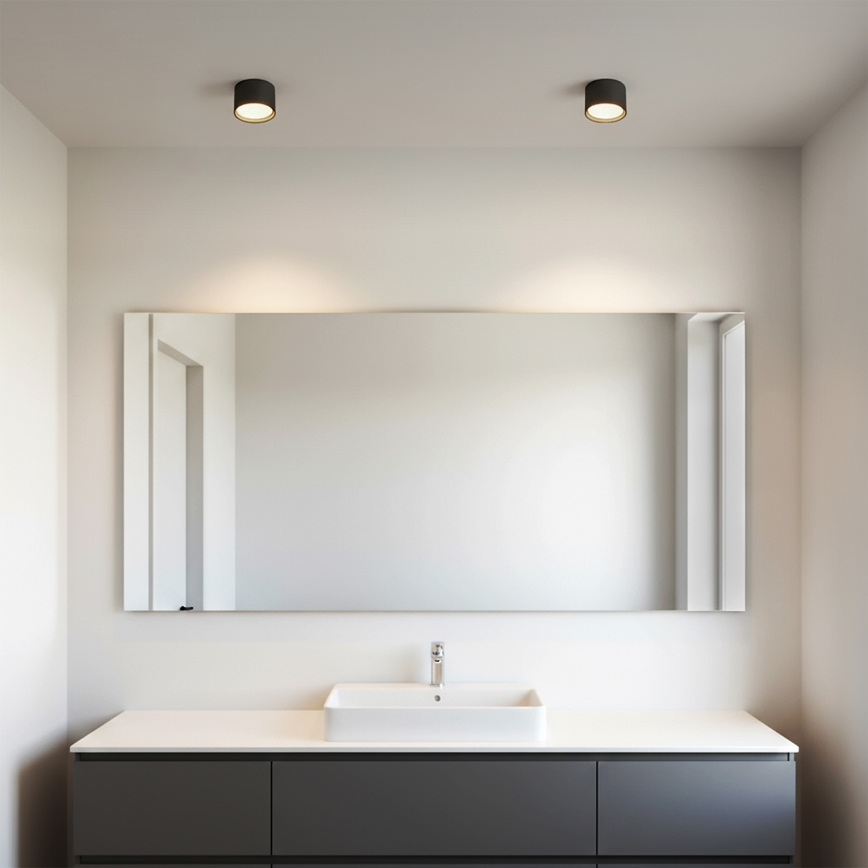 Brilagi - LED Łazienkowa oprawa punktowa SMOOTH 1xGX53/15W/230V czarna IP65