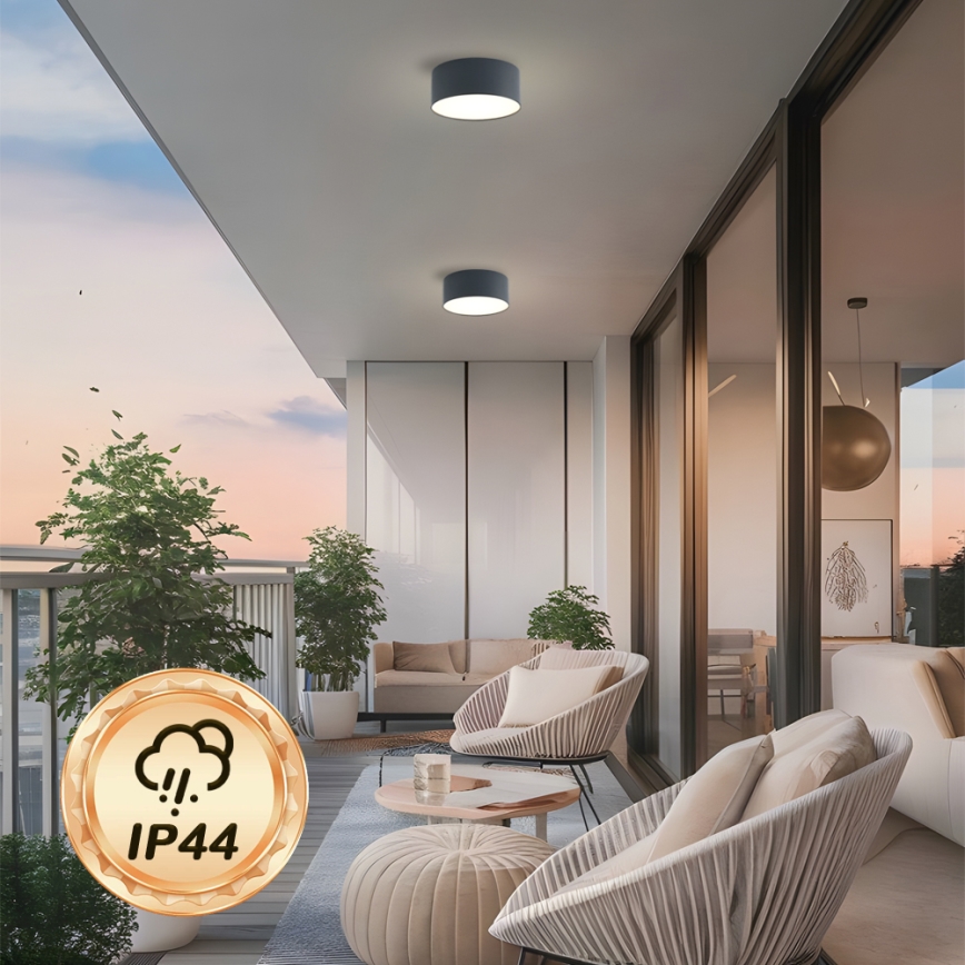 Brilagi - Plafon łazienkowy LED FORIS LED/20W/230V śr. 15 cm antracyt IP44