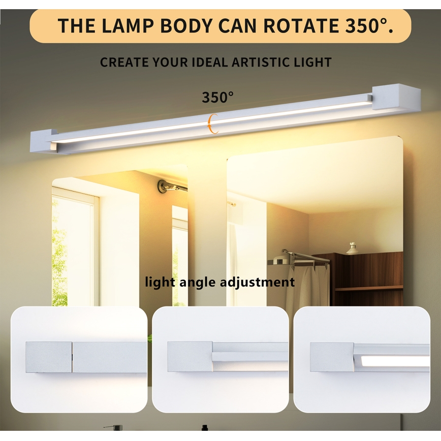 Brilagi - Oświetlenie LED do lustra łazienkowego AQUA LINE LED/36W/230V 120 cm IP44 matowy chrom CRI 90