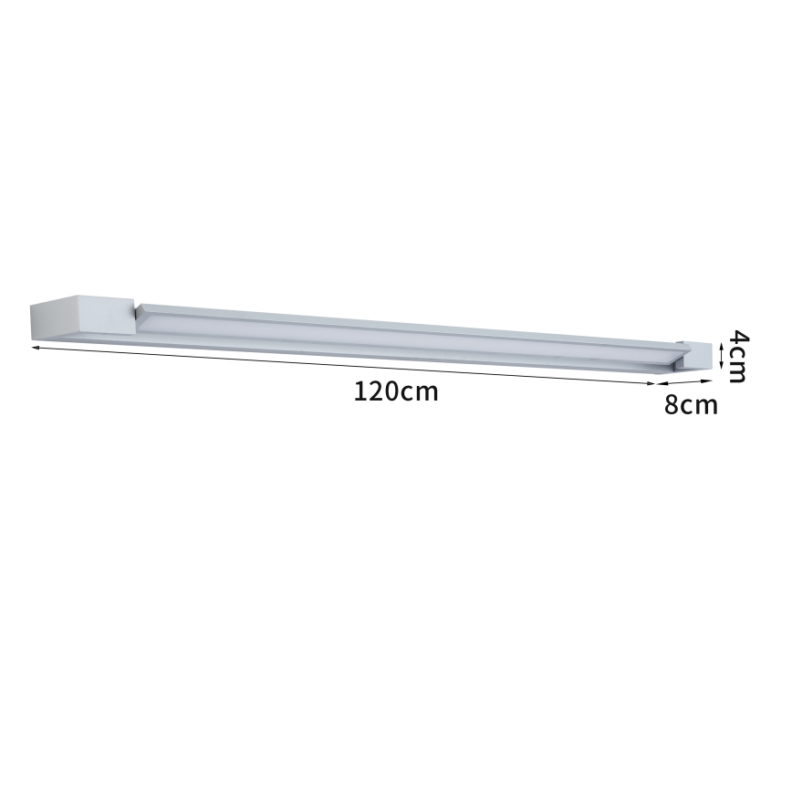 Brilagi - Oświetlenie LED do lustra łazienkowego AQUA LINE LED/36W/230V 120 cm IP44 matowy chrom CRI 90