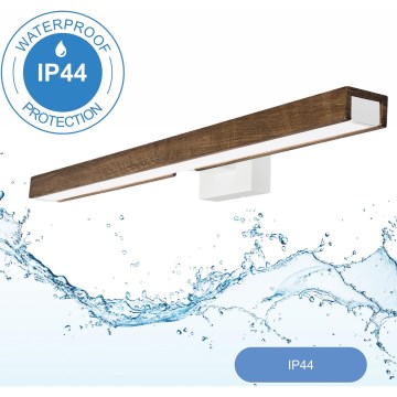 Brilagi - LED Łazienkowe oświetlenie lustra WOODY MIRROR LED/12W/230V 60 cm IP44 dąb/biały
