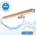 Brilagi - LED Łazienkowe oświetlenie lustra WOODY MIRROR LED/12W/230V 60 cm IP44 dąb/chrom błyszczący