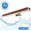 Brilagi - LED Łazienkowe oświetlenie lustra WOODY MIRROR LED/12W/230V 60 cm IP44 dąb wiśnia/chrom błyszczący
