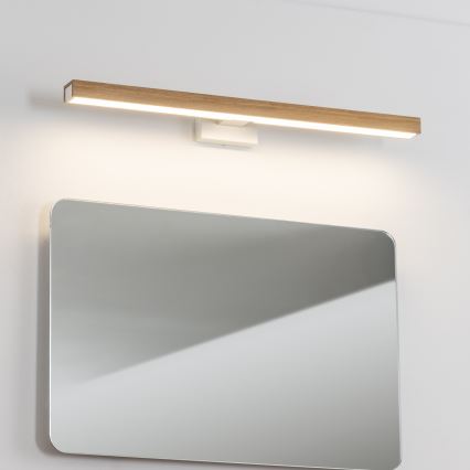 Brilagi - LED Łazienkowe oświetlenie lustra WOODY MIRROR LED/12W/230V 60 cm IP44 dąb/biały