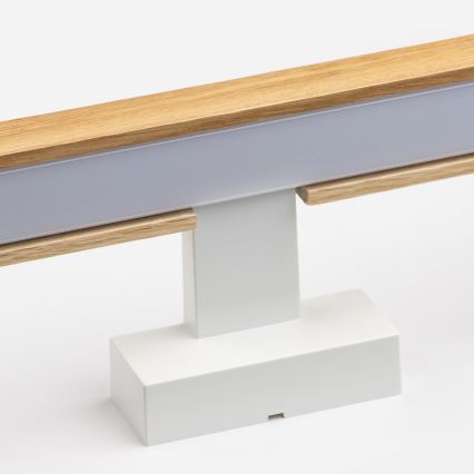Brilagi - LED Łazienkowe oświetlenie lustra WOODY MIRROR LED/12W/230V 60 cm IP44 dąb/biały