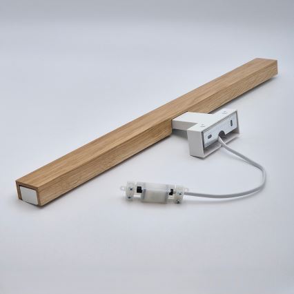 Brilagi - LED Łazienkowe oświetlenie lustra WOODY MIRROR LED/12W/230V 60 cm IP44 dąb/biały