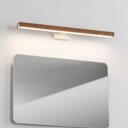 Brilagi - LED Łazienkowe oświetlenie lustra WOODY MIRROR LED/12W/230V 60 cm IP44 dąb wiśnia/biały