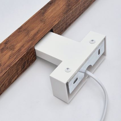 Brilagi - LED Łazienkowe oświetlenie lustra WOODY MIRROR LED/12W/230V 60 cm IP44 dąb wiśnia/biały
