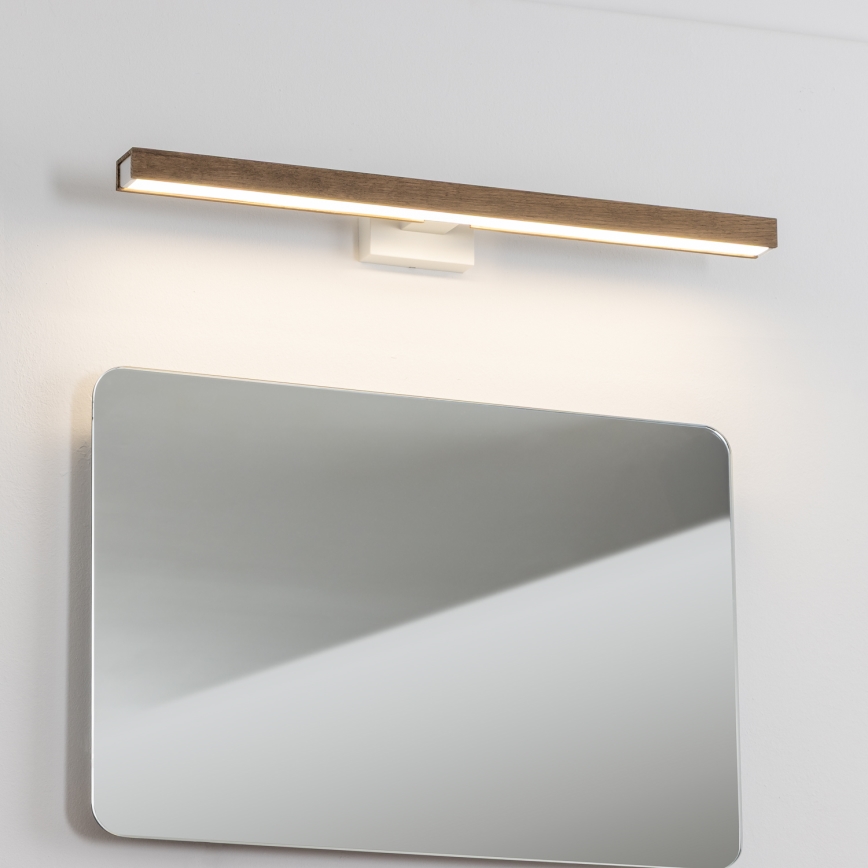 Brilagi - LED Łazienkowe oświetlenie lustra WOODY MIRROR LED/12W/230V 60 cm IP44 dąb orzech/biały