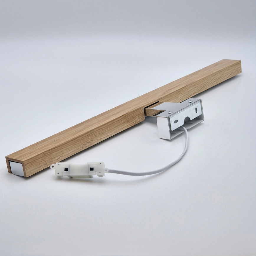 Brilagi - LED Łazienkowe oświetlenie lustra WOODY MIRROR LED/12W/230V 60 cm IP44 dąb/chrom błyszczący