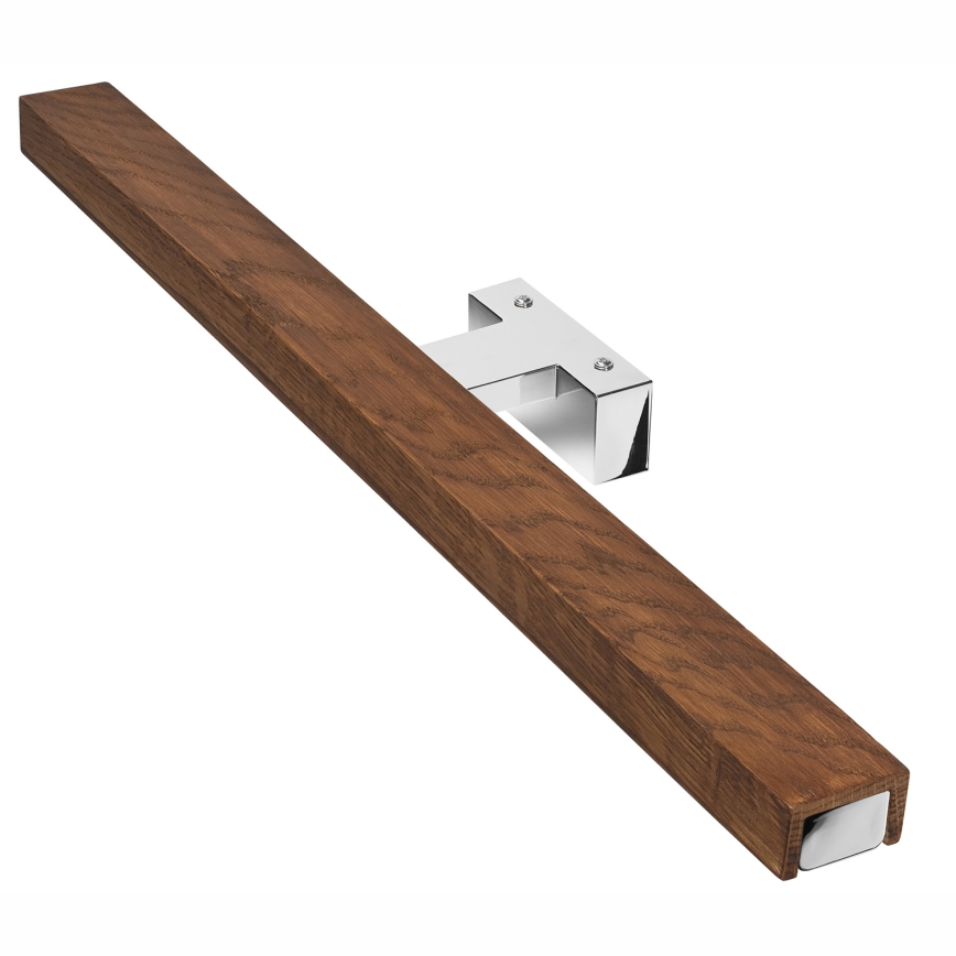 Brilagi - LED Łazienkowe oświetlenie lustra WOODY MIRROR LED/12W/230V 60 cm IP44 dąb wiśnia/chrom błyszczący