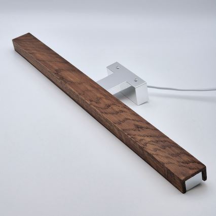 Brilagi - LED Łazienkowe oświetlenie lustra WOODY MIRROR LED/12W/230V 60 cm IP44 dąb wiśnia/chrom błyszczący