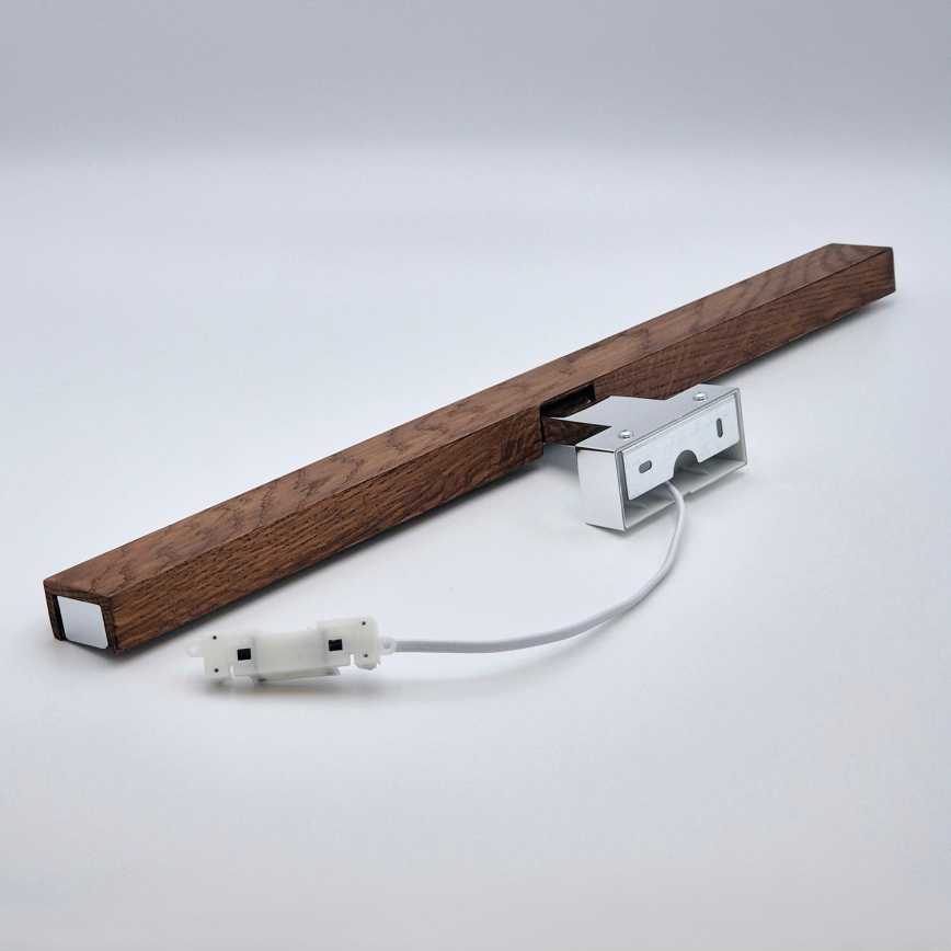 Brilagi - LED Łazienkowe oświetlenie lustra WOODY MIRROR LED/12W/230V 60 cm IP44 dąb wiśnia/chrom błyszczący