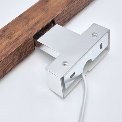 Brilagi - LED Łazienkowe oświetlenie lustra WOODY MIRROR LED/12W/230V 60 cm IP44 dąb wiśnia/chrom błyszczący