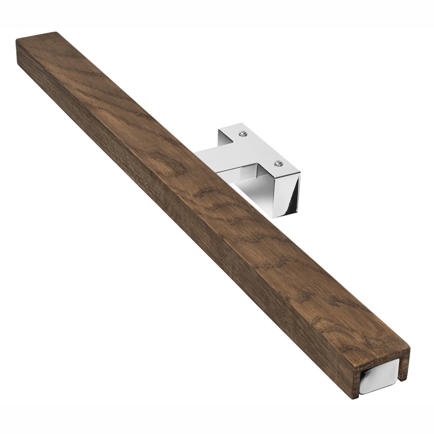 Brilagi - LED Łazienkowe oświetlenie lustra WOODY MIRROR LED/12W/230V 60 cm IP44 dąb orzech/chrom błyszczący