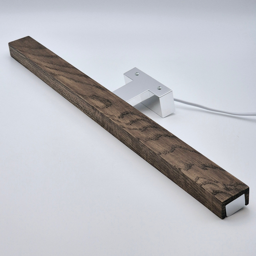 Brilagi - LED Łazienkowe oświetlenie lustra WOODY MIRROR LED/12W/230V 60 cm IP44 dąb orzech/chrom błyszczący