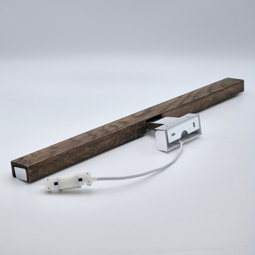 Brilagi - LED Łazienkowe oświetlenie lustra WOODY MIRROR LED/12W/230V 60 cm IP44 dąb orzech/chrom błyszczący