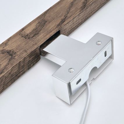 Brilagi - LED Łazienkowe oświetlenie lustra WOODY MIRROR LED/12W/230V 60 cm IP44 dąb orzech/chrom błyszczący