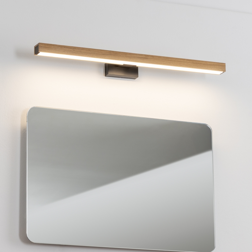 Brilagi - LED Łazienkowe oświetlenie lustra WOODY MIRROR LED/12W/230V 60 cm IP44 dąb/czarny
