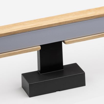 Brilagi - LED Łazienkowe oświetlenie lustra WOODY MIRROR LED/12W/230V 60 cm IP44 dąb/czarny