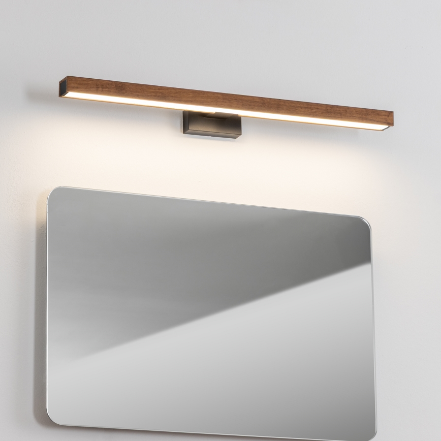 Brilagi - LED Łazienkowe oświetlenie lustra WOODY MIRROR LED/12W/230V 60 cm IP44 dąb wiśnia/czarny
