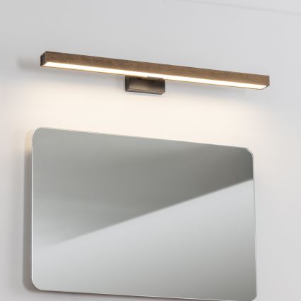 Brilagi - LED Łazienkowe oświetlenie lustra WOODY MIRROR LED/12W/230V 60 cm IP44 dąb orzech/czarny