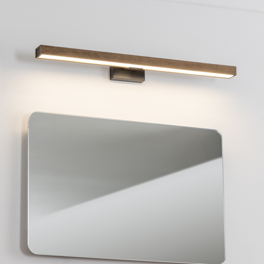 Brilagi - LED Łazienkowe oświetlenie lustra WOODY MIRROR LED/12W/230V 60 cm IP44 dąb orzech/czarny