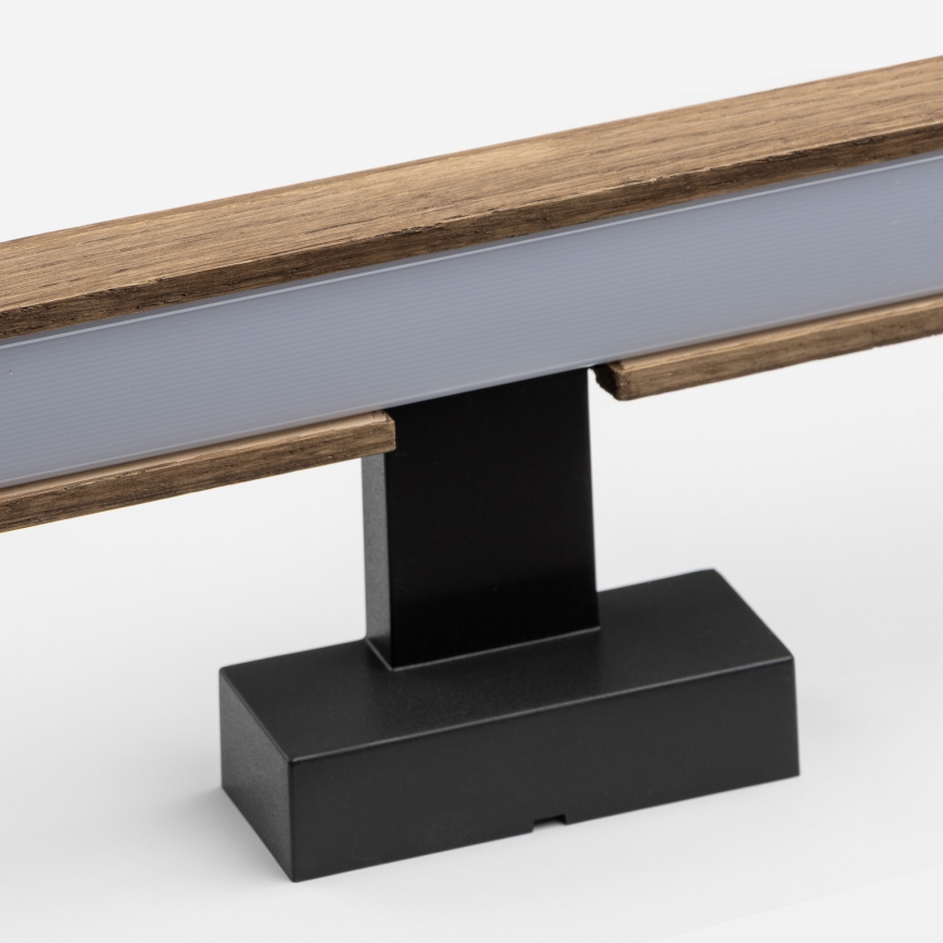Brilagi - LED Łazienkowe oświetlenie lustra WOODY MIRROR LED/12W/230V 60 cm IP44 dąb orzech/czarny