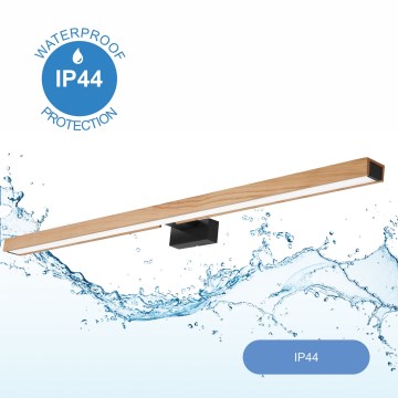 Brilagi - LED Łazienkowe oświetlenie lustra WOODY MIRROR LED/15W/230V 90 cm IP44 dąb/czarny